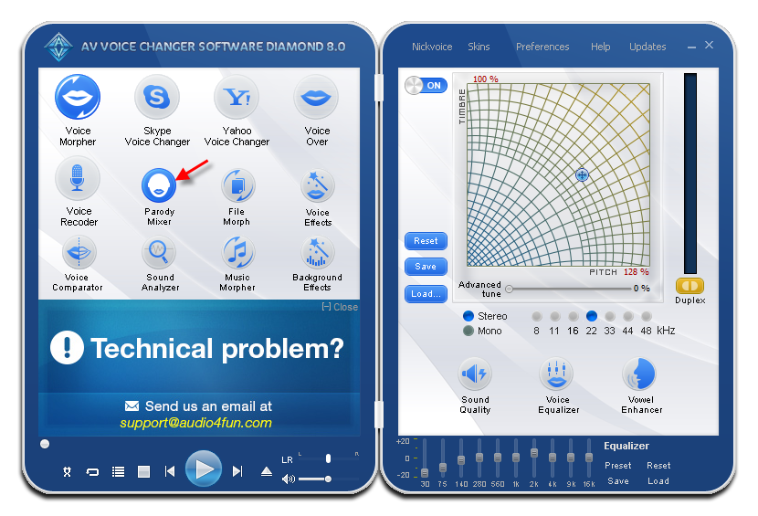 How to create parody voices with Voice Changer Software Diamond 8.0